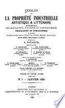 Annales de la propriété industrielle, artistique et littéraire
