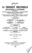 Annales de la propriété industrielle, artistique et littéraire