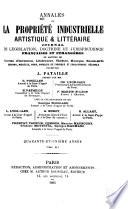 Annales de la propriété industrielle, artistique et littéraire