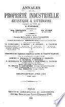 Annales de la propriété industrielle, artistique et littéraire
