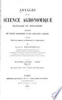 Annales de la science agronomique française et étrangère