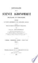 Annales de la science agronomique française et étrangère