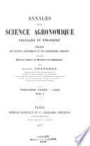 Annales de la science agronomique française et étrangère