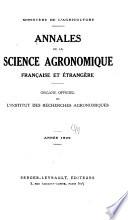 Annales de la science agronomique française et étrangère