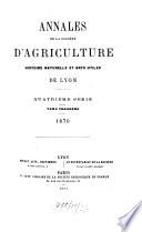 Annales de la Société d'Agriculture, Histoire Naturelle et Arts Utiles de Lyon