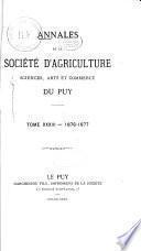 Annales de la Société d'Agriculture, Sciences, Arts et Commerce de Puy