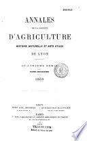 Annales de la Société d'agriculture, sciences et industrie de Lyon