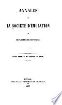 Annales de la Société d'émulation du département des Vosges