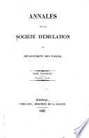 Annales de la Société d'émulation du département des Vosges