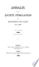 Annales de la Société d'émulation du département des Vosges