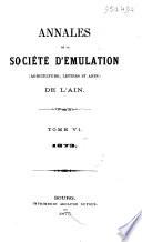 Annales de la Société d'émulation et d'agriculture de l'Ain