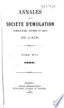 Annales de la Société d'émulation et d'agriculture de l'Ain