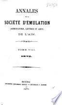 Annales de la Société d'émulation et d'agriculture de l'Ain