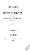 Annales de la Société d'Emulation pour l'Etude de l'Histoire et les Antiquités de la Flandre Occidentale