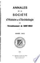 Annales de la Société d'histoire et d'archéologie de l'arrondissement de Saint-Malo