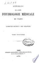 Annales de la Société d' Hydrologie medicale de Paris (1854)