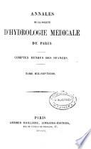 Annales de la Société d' Hydrologie medicale de Paris (1854)