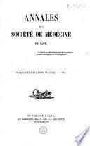 Annales de la Société de médecine de Gand