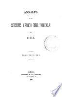 Annales de la Société de médecine de Liége