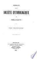 Annales de la Société entomologique de Belgique