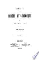 Annales de la Société Entomologique de Belgique