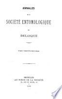 Annales de la Société entomologique de Belgique