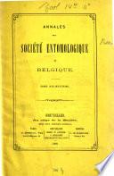Annales de la Société Entomologique de Belgique