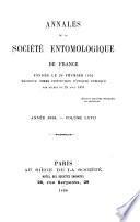 Annales de la Société entomologique de France