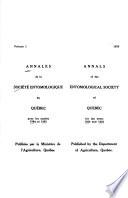 Annales de la Société Entomologique Du Québec