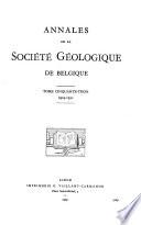 Annales de la Société géologique de Belgique