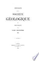 Annales de la Société Géologique de Belgique
