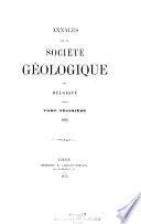 Annales de la Société géologique de Belgique