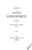 Annales de la Société Géologique de Belgique