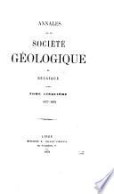 Annales de la Société geologique de Belgique