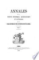 Annales de la Société historique, archéologique et littéraire de la ville d'Ypres et de l'ancienne West-Flandre