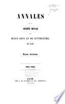 Annales de la Société Royale des Beaux-Arts et de Littérature de Gand