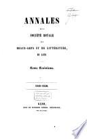 Annales de la Société Royale des Beaux-Arts et de Littérature de Gand