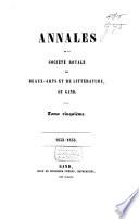 Annales de la Société Royale des Beaux-Arts et de Littérature de Gand