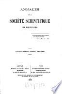 Annales de la Société Scientifique de Bruxelles