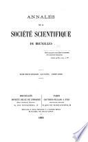 Annales de la Société scientifique de Bruxelles