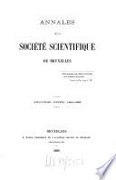 Annales de la Société Scientifique de Bruxelles