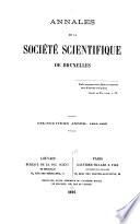 Annales de la Société scientifique de Bruxelles