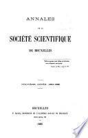 Annales de la Société scientifique de Bruxelles