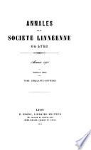 Annales de la Societ́e Ĺinnéenne de Lyon