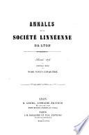 Annales de la Societ́e ́Linnéenne de Lyon