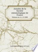 Annales de la Soci?t? entomologique de France