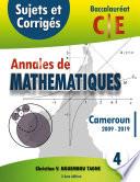 Annales de Mathématiques, Baccalauréat C et E, Cameroun, 2009 - 2019
