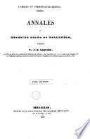 Annales de médecine belge et étrangère