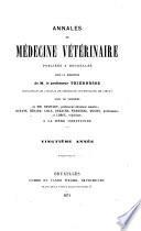 Annales de médecine vétérinaire ...