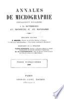 Annales de micrographie spécialement consacrées a la bactériologie aux poorophytes et aux protozoaires